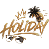 Golden Holiday Script mit Palm Sunset