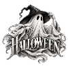 Halloween Geist mit Hut