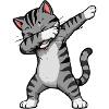 Dabbing-Katze Cartoon