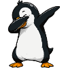 Dab-Pinguin Illustration