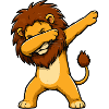 Dabender Löwe Cartoon
