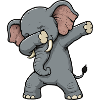 Dab-Elefant Cartoon