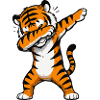 Tiger Dab Aufdruck