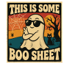 Retro Ghost Boo Sheet