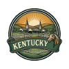 Kentucky Bluegrass Pferd Retro Reiseabzeichen