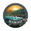 Hawaii Na Pali Coast Retro Surf-Reisegeschenk