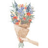 Aquarell Blumenstrauß Bouquet