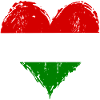 Ungarn Flagge Herz used