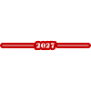 2027 Jahreszahl Balken Rot