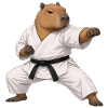Capybara macht Karate 