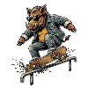 Skater Wildschwein