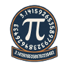 Pi Kreis Emblem Ziffernband