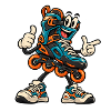 Lustiger Inlineskate Cartoon – Skating