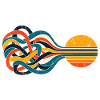 Streams to Sun – Retro-Sonne & verschlungene Linie