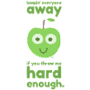 one apple a day. drôlig.