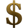 Goldenes Dollarzeichen Design