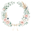 Pastellblumenkranz mit Band