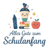 Schulanfang: Lächelnde Schulutensilien