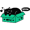 Katze Pappkarton Icon