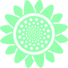 Mint Sonnenblume Stil Muster