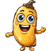 Fröhliche Cartoonbanane