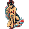 Old School Pin-Up: Rockabilly Tattoo Design