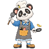 Lustiger Panda Koch mit Kochmütze
