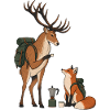 Hirsch & Fuchs – Kaffeepause beim Wandern