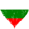 Bulgarien Herzflagge Grunge