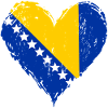 Bosnien Herzflagge Grunge