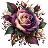 Lila Rosenblüte Floral Bouquet