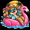 Träulheitsurlauber auf Flamingo