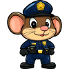 Mäuse Polizei / Polizistin Maus