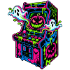 Neon Halloween Arcade Drips