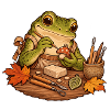 Frosch formt kleine Tonanhänger