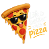 Pizzastück mit Sonnenbrille