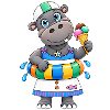 Nilpferd Sommer Lustiges Hippo