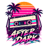 After Dark Retro 80er Synthwave Design