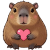 Capybara Wasserschwein mit Herz Geschenk 