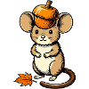 Waldmaus im Eichelhut