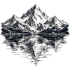 Schneeberge Spiegelbild