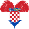 Kroatien Flagge Grunge used