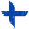 Finnland Herzflagge Grunge