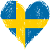 Schweden Herzflagge Grunge