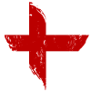 England Herzflagge Grunge