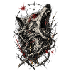 Heulender Wolf im Kosmischen Wirr