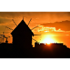 Windmühle bei Sonnenuntergang