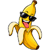 Schicke Bananen-Schwarzbrille