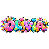 Olivia Graffiti-Blasenname: zu süßes Geschenk