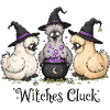 Seidenhühner Hexen Witches - Cluck Halloween